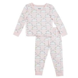 Mud Pie bunny pajamas in blue or pink multiple sizes